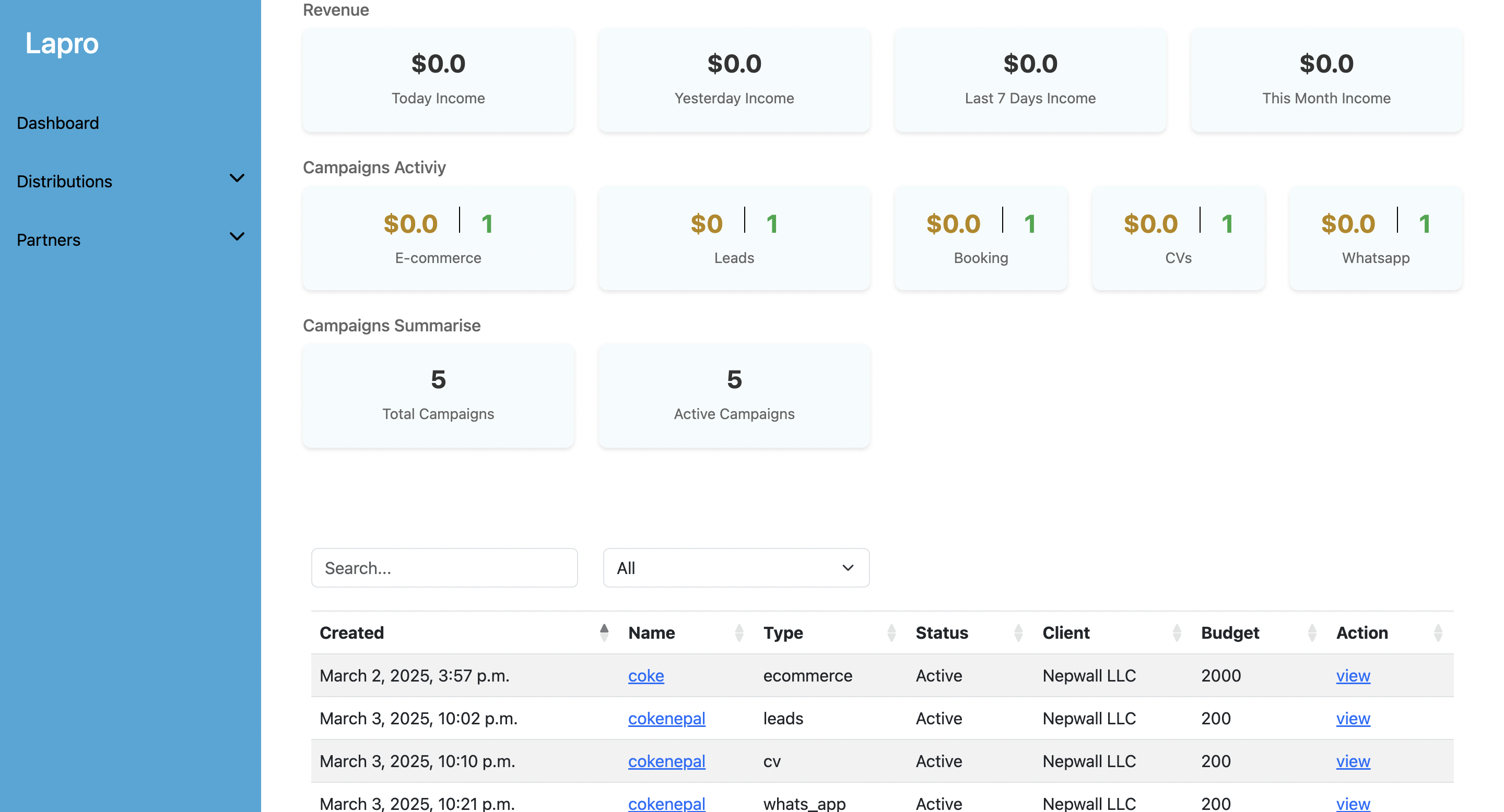 Lapro - Lead Management System